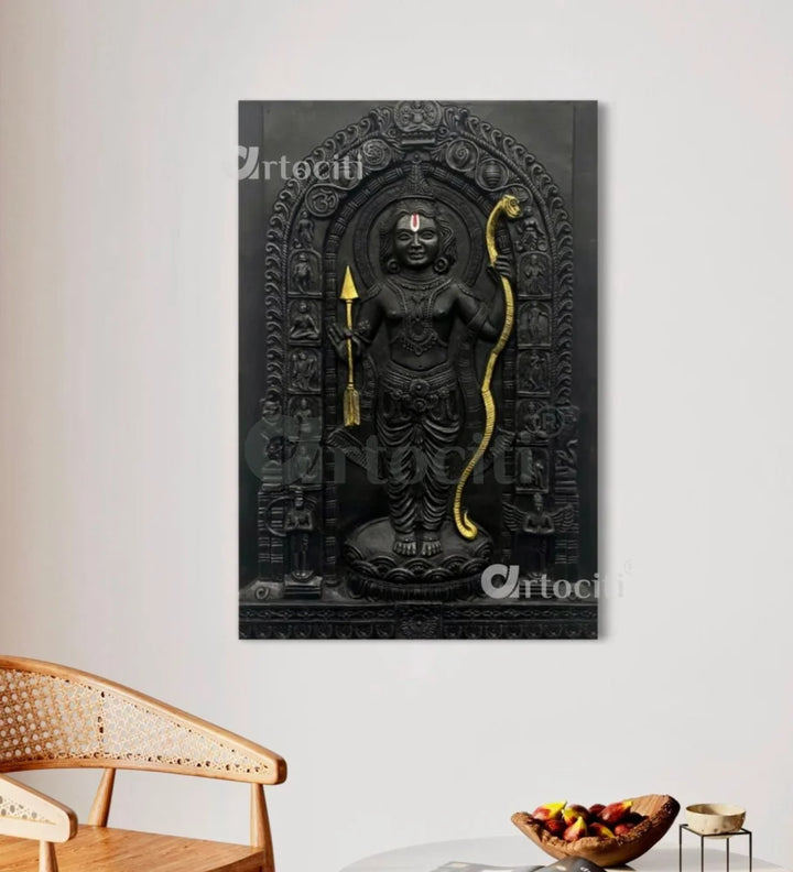 Ram Lalla Ji (Lord Ram) 3D Relief Mural Wall Art | Ram darbar