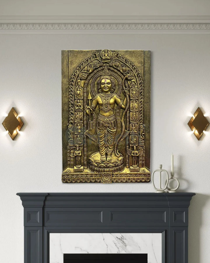Ram Lalla Ji (Lord Ram) 3D Relief Mural Wall Art | Ram darbar