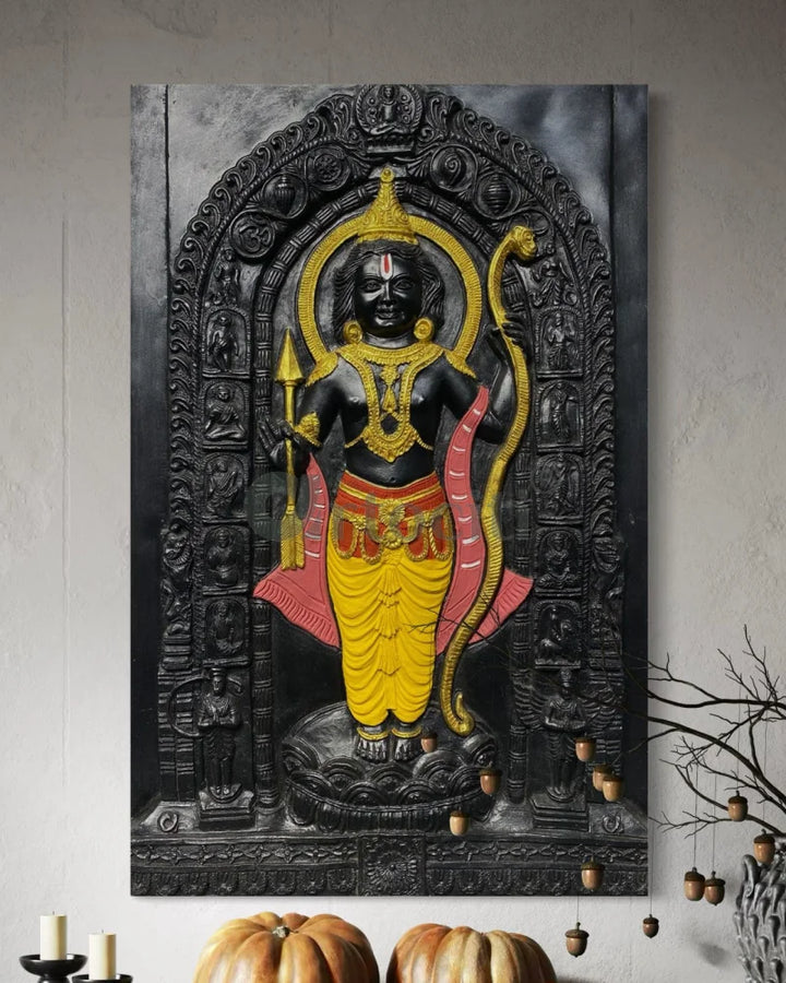 Ram Lalla Ji (Lord Ram) 3D Relief Mural Wall Art | Ram darbar