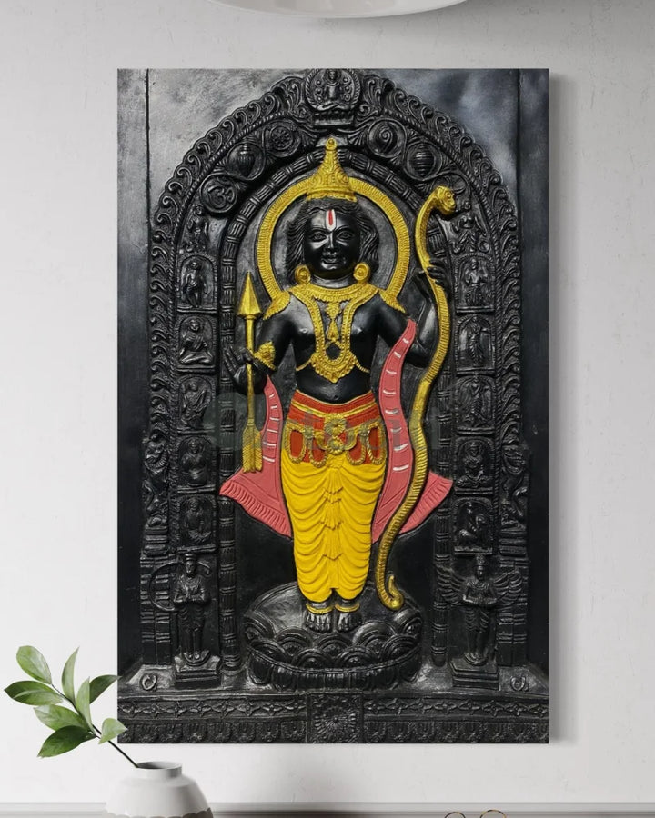 Ram Lalla Ji (Lord Ram) 3D Relief Mural Wall Art | Ram darbar