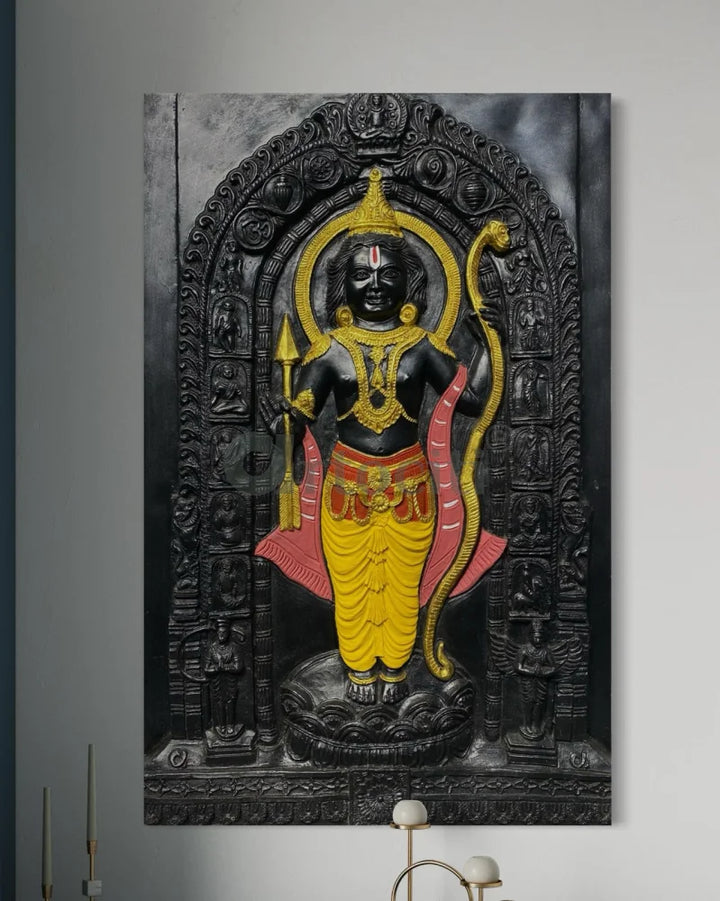 Ram Lalla Ji (Lord Ram) 3D Relief Mural Wall Art | Ram darbar