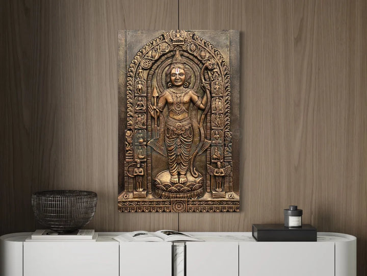 Ram Lalla Ji (Lord Ram) 3D Relief Mural Wall Art | Ram darbar