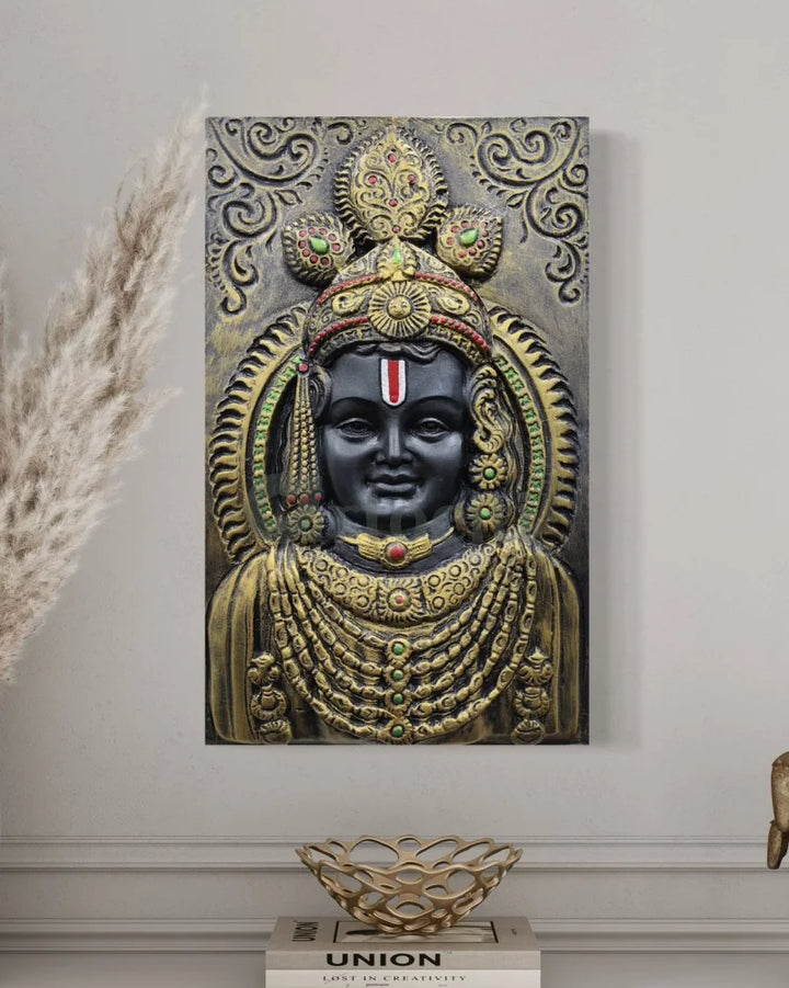 Ram Lalla Ji (Lord Ram) 3D Relief Mural Wall Art Shri Ram Wall Art | Ram Darbar