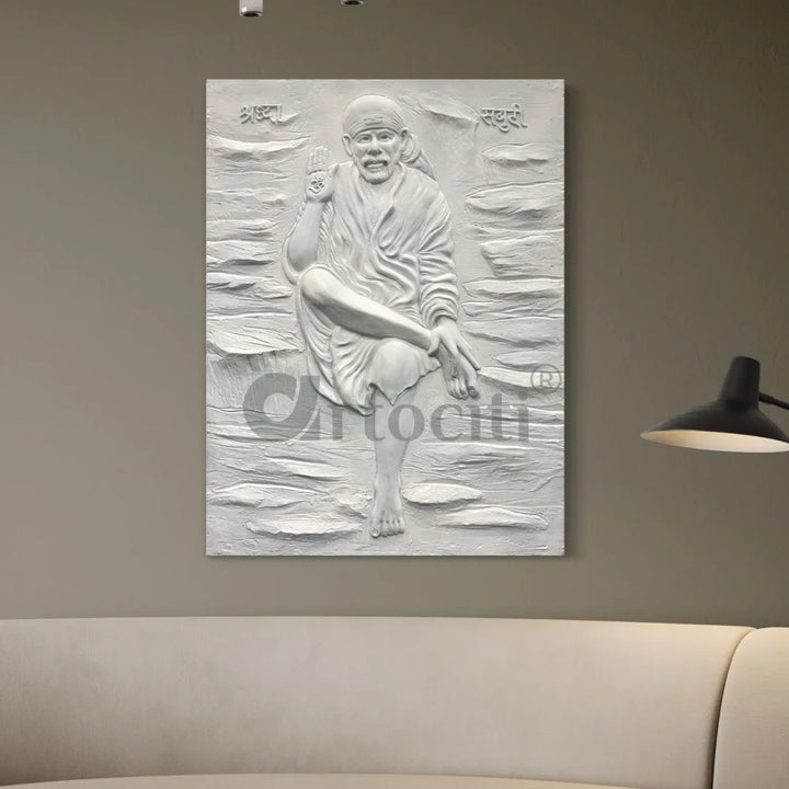 Sai Baba 3D Relief Mural Wall Art