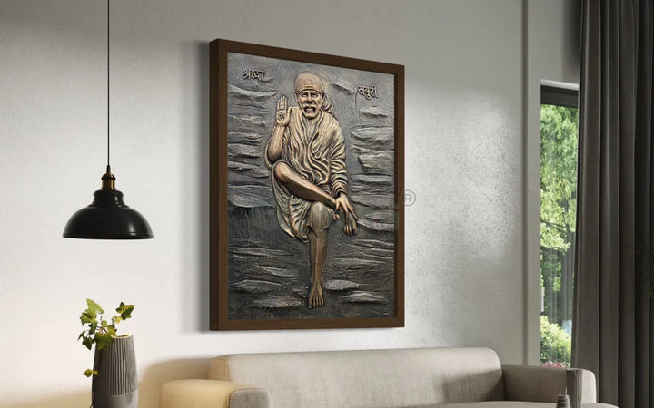 Sai Baba 3D Relief Mural Wall Art