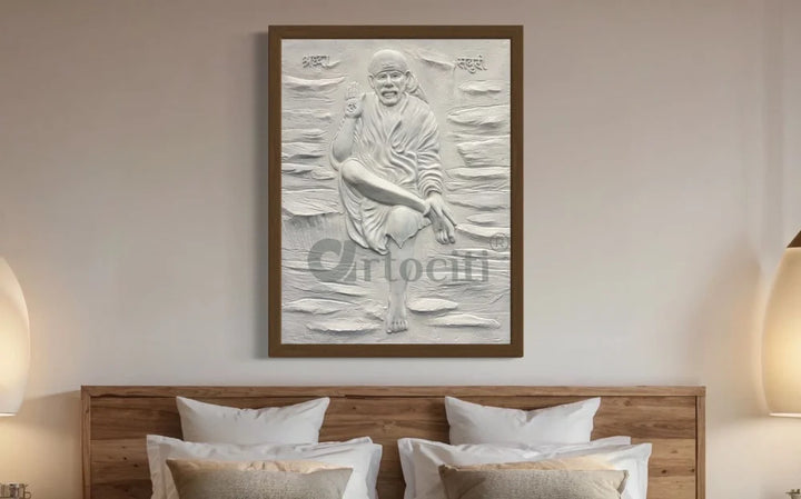 Sai Baba 3D Relief Mural Wall Art