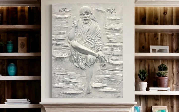 Sai Baba 3D Relief Mural Wall Art