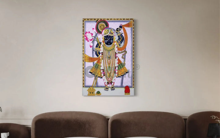 Shreenath Ji Pichwai Canvas Giclee Print Traditional Art 24x16 & 30x20