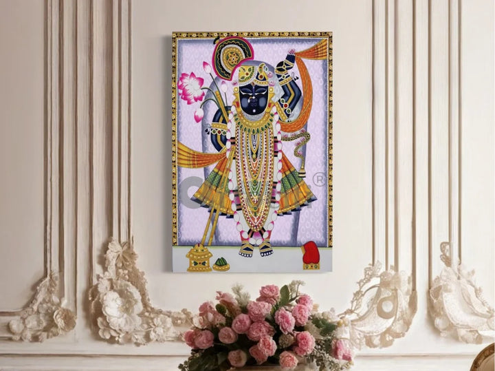 Shreenath Ji Pichwai Canvas Giclee Print Traditional Art 24x16 & 30x20 30X20 Inches