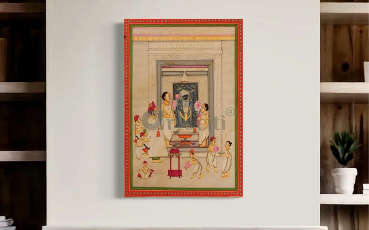 Shreenath Ji Pichwai Canvas Painting – Traditional Nathdwara Temple Art 30X20 INCHES