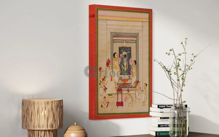 Shreenath Ji Pichwai Canvas Painting – Traditional Nathdwara Temple Art