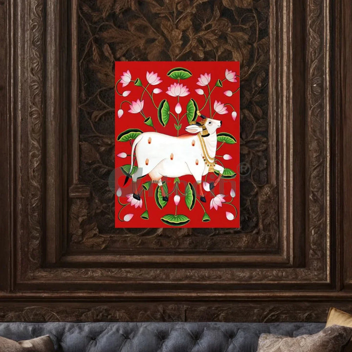 Shreenath Ji Pichwai Cow (Krishna Cow) Traditional Art
