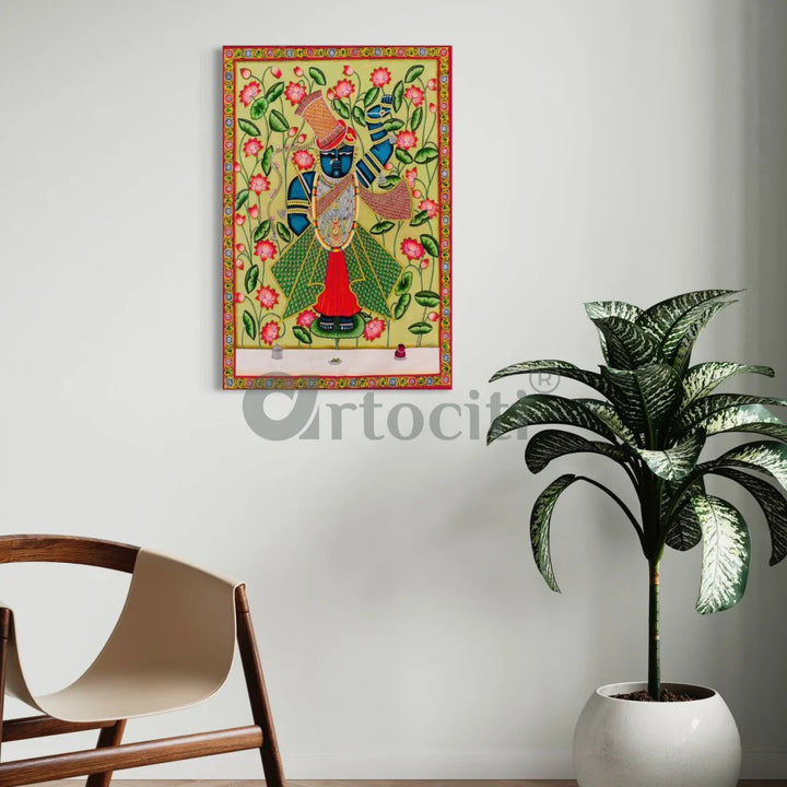 Shreenath Ji Pichwai Divine Splendor Canvas Giclee Print