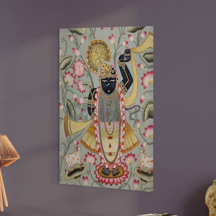 Shreenath Ji Pichwai Unique Canvas Giclee Print