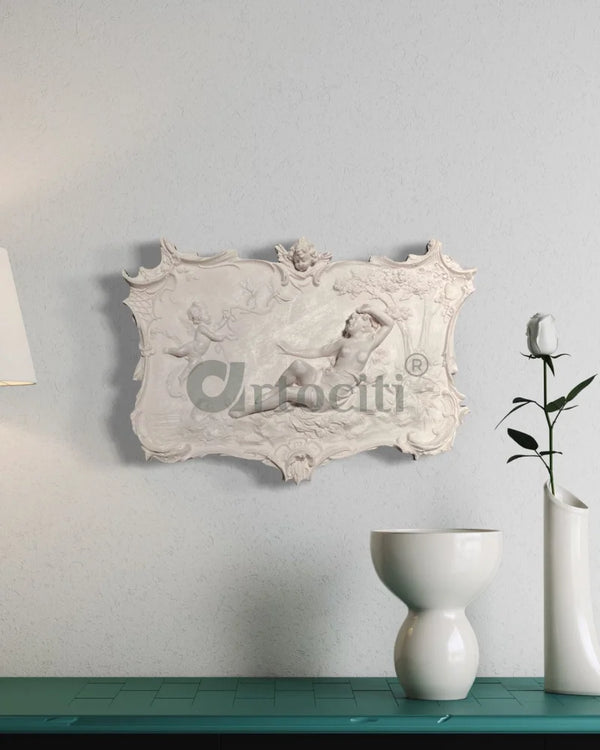 Sleeping White Beauty European theme 3D Wall Hanging 7X10 Inch
