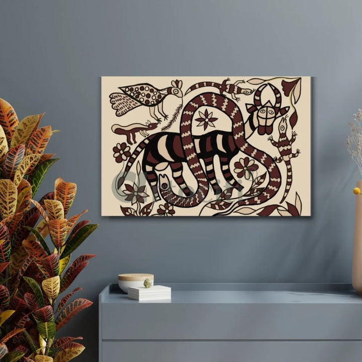 The Jungle Book - Sohrai Painting | Traditional Indian Art | Premium Quality Art Prints | Wall Decor.