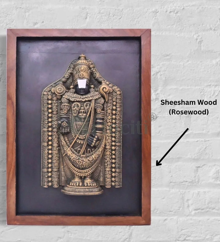 Tirupati Balaji 3D Relief Mural Wall Hanging in size 18X12 Inches