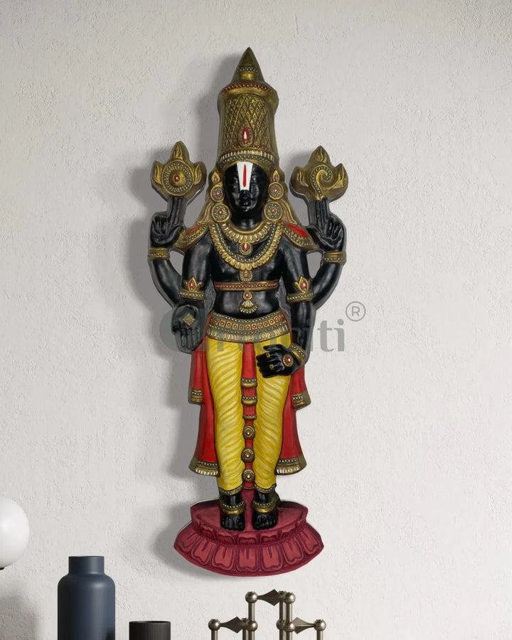 Tirupati Balaji Statue 3D Relief Mural Wall Hanging