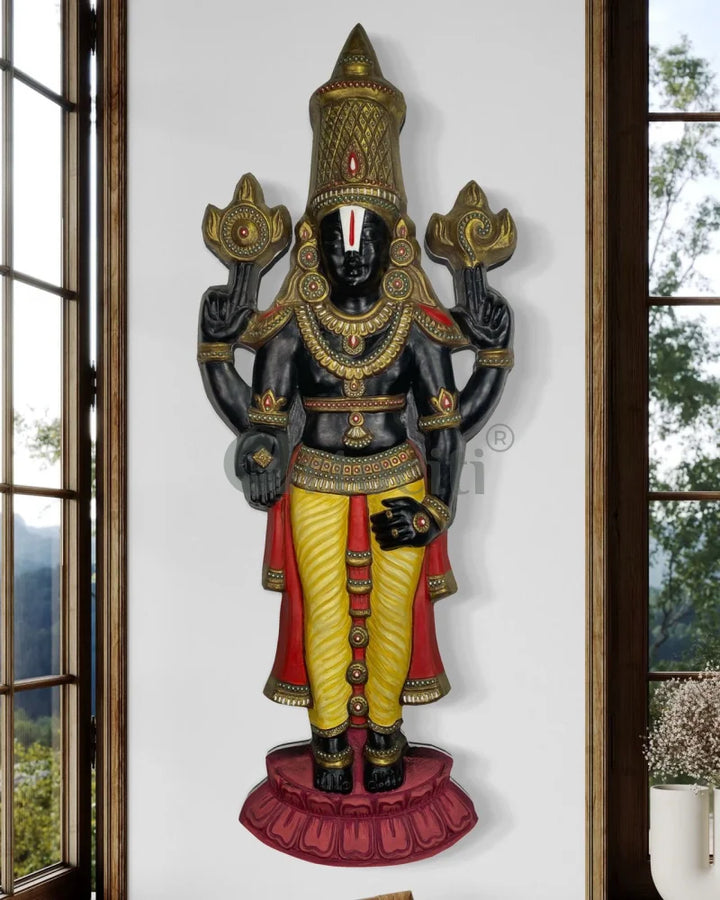 Tirupati Balaji Statue 3D Relief Mural Wall Hanging