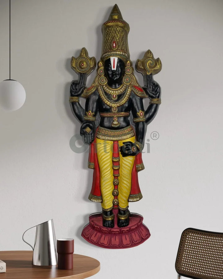 Tirupati Balaji Statue 3D Relief Mural Wall Hanging