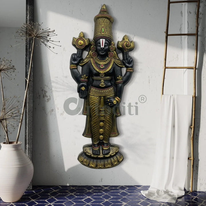 Tirupati Balaji Statue 3D Relief Mural Wall Hanging