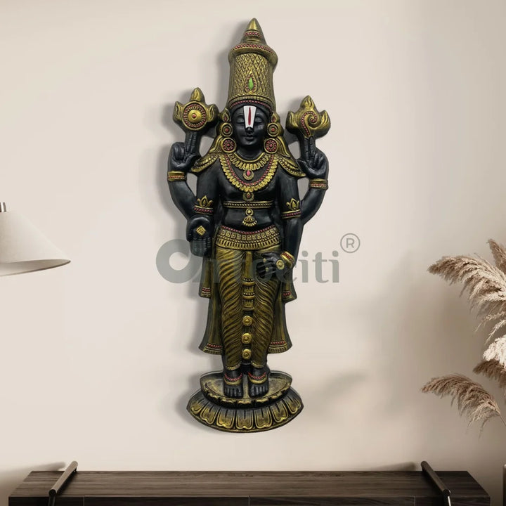 Tirupati Balaji Statue 3D Relief Mural Wall Hanging