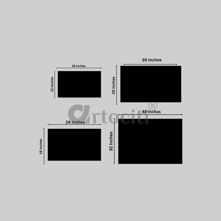 White 7 Horse Painting Modern abstract Canvas Giclee Print